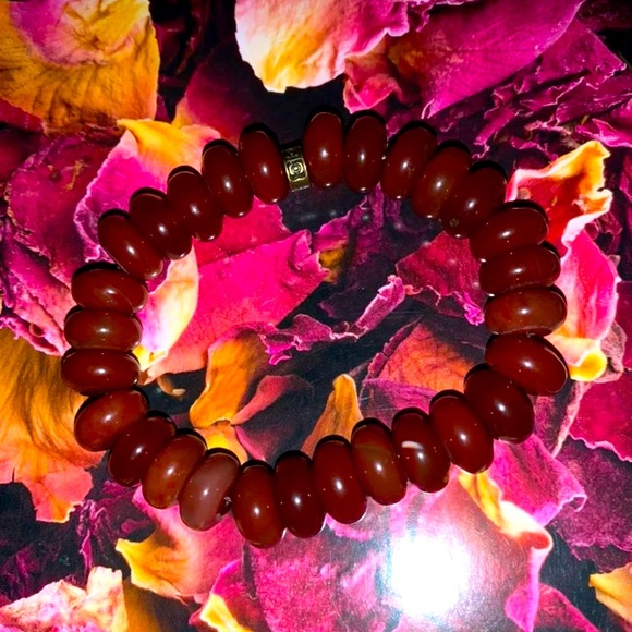 🧿2/$15 New ✋🏼Handmade 10mm Natural Carnelian Rondel Stone Stretch Bracelet - Picture 3 of 12